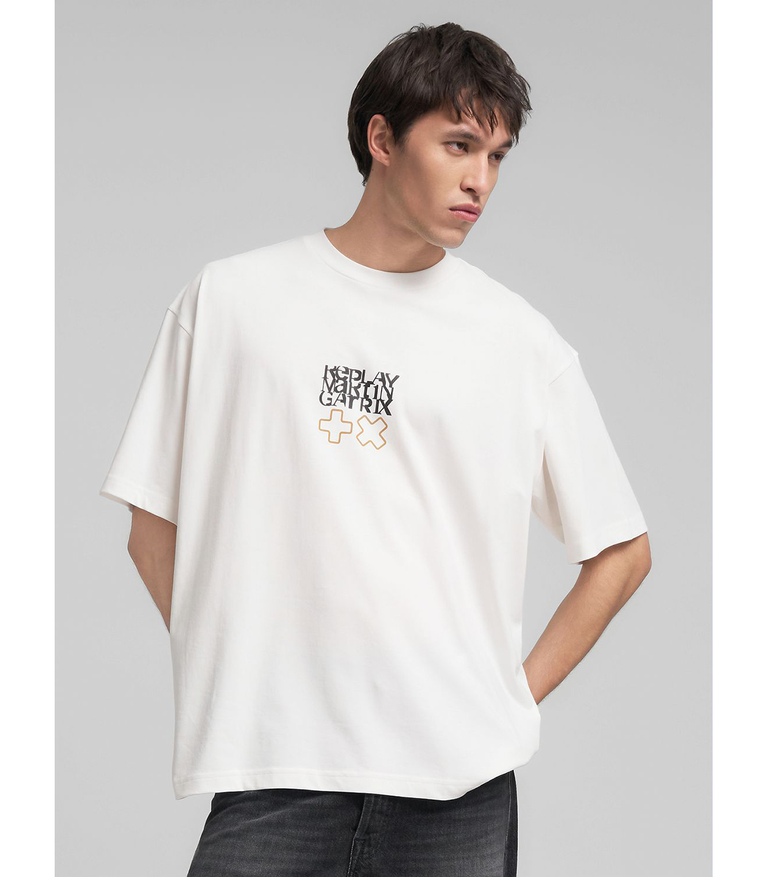 オーバーフィット REPLAY X MARTIN GARRIX ロゴ&レタリング Tシャツ